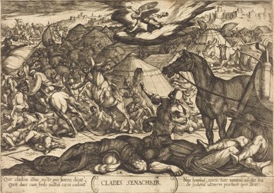 El ángel exterminador vence al ejército de Senaquerib de Antonio Tempesta