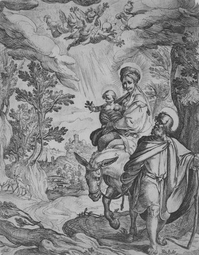 La Huida a Egipto de Antonio Tempesta