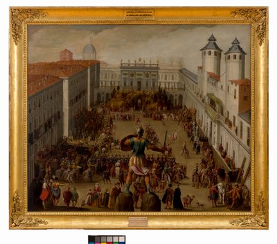 Torneo en la Piazza del Castello, Turín, 1620 de Antonio Tempesta