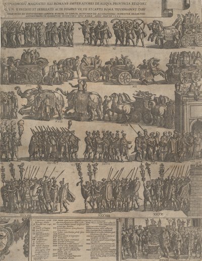 Triunfo de un Emperador Romano lado izquierdo, 1603 de Antonio Tempesta