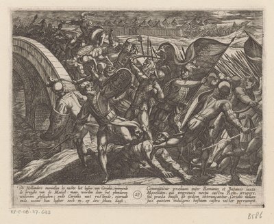 Ataque sorpresa al campamento romano en el Mosela Las guerras de Batavia contra los romanos (título de la serie) Batavorum cum Romanis Bellum (título de la serie) de Antonio Tempesta