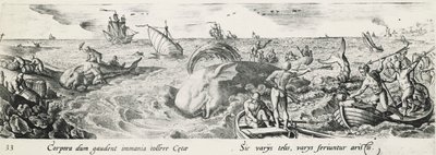 Caza de ballenas, de Antonio Tempesta (1555-1630), grabado, Italia de Antonio Tempesta