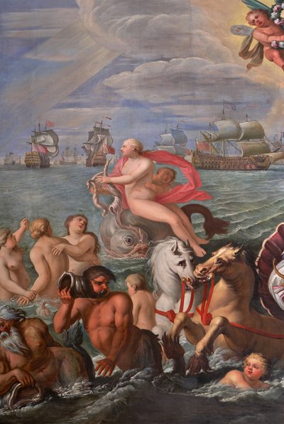 Detalle del Salón de la Reina de Antonio Verrio