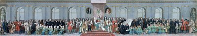Jacobo II (1633-1701) recibiendo a los eruditos matemáticos del Hospital de Cristo de Antonio Verrio