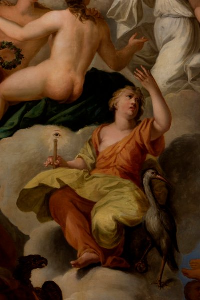 Vigilancia, detalle del Salón de la Reina de Antonio Verrio