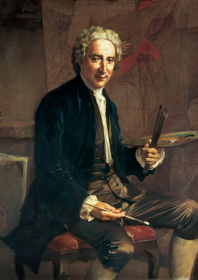 Retrato de Antoni VILADOMAT i MANALT (1678-1755), pintor español de Antonio Viladomat