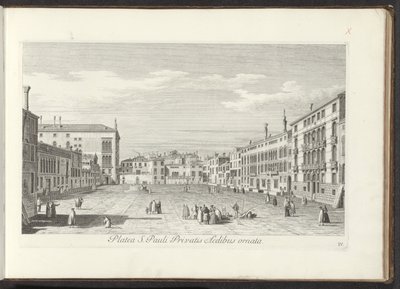 Gezicht op Campo San Polo te Venetië La plaza de St. Paul
