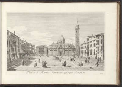 Gezicht op Campo Santa Maria Formosa te Venetië La plaza de Santa María de la Hermosa y su Templo (título sobre objeto) Gezichten op gebouwen en pleinen in Venetië (título de la serie) Vistas más famosas de la ciudad de Venecia de Antonio Visentini