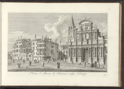 Gezicht op Campo Santa Maria Zobenigo te Venetië Área de St. Rocchi con el Templo y Schola (título sobre objeto) Gezichten op gebouwen en pleinen in Venetië (título de la serie) Las vistas más famosas de la ciudad de Venecia de Antonio Visentini