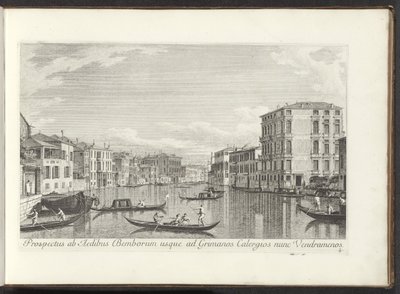 Gezicht op het Canal Grande, Palazzo Bembo y Palazzo Vendramin-Calergi en Venecia Una vista del Bembo, hasta Grimani Calergios y Vendramenos (título sobre objeto) Vistas más famosas de la ciudad de Venecia de Antonio Visentini