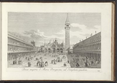 Gezicht op het San Marcoplein en de San Marco te Venetië Área mayor de San Marco, vista del mismo templo (título sobre objeto) Gezichten op gebouwen en pleinen in Venetië (título de la serie) Vistas más famosas de la ciudad de Venecia de Antonio Visentini