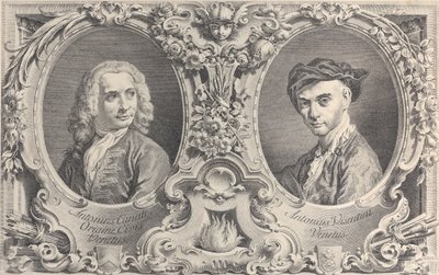 Retratos de Canaletto y Visentini, 1735 de Antonio Visentini