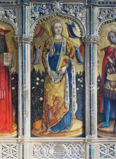 Políptico de Santa Sabina, (detalle), por Antonio Vivarini conocido como Antonio da Murano, Iglesia de San Zacarías, Venecia, Véneto, Italia, siglo II de Antonio Vivarini