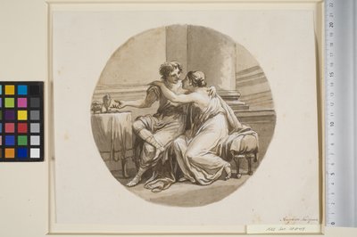 Dos amantes en un interior de Antonio Zucchi