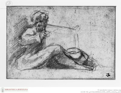 Correggio - Figura sentada con libro, obj08025393 de Antonio da Correggio