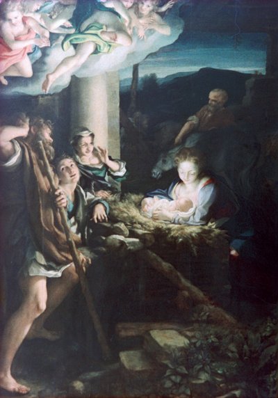 Escena de la Natividad de Antonio da Correggio