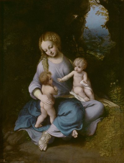 Virgen y Niño con Juan el Bautista de Niño de Antonio da Correggio