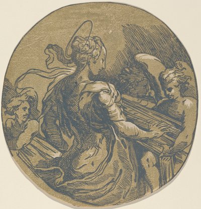 Santa Cecilia, primera mitad del siglo XVI de Antonio da Trento