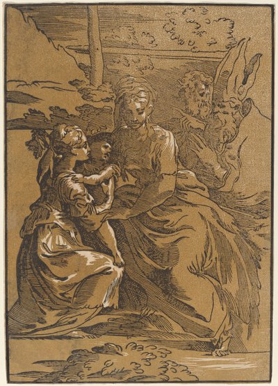 La Sagrada Familia con dos santos de Antonio da Trento