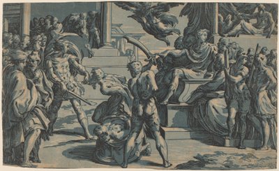 El martirio de los santos Pedro y Pablo, c. 1530 de Antonio da Trento