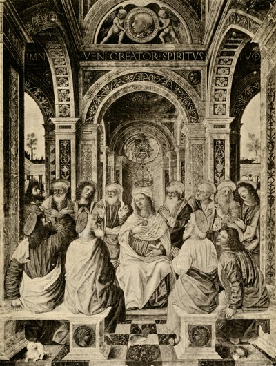 El derramamiento del Espíritu Santo de Antonio da circle of Monza