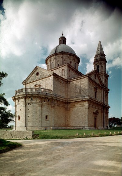 Vista de la iglesia de San Biagio realizada por el arquitecto Antonio da Sangallo el Viejo (1453-1534) 1518-1545 Montepulciano, Toscana. Italia de Antonio da the elder Sangallo