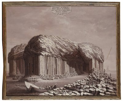 Cueva de Fingal, Escocia (óleo sobre lienzo) de Antonio de Bittio
