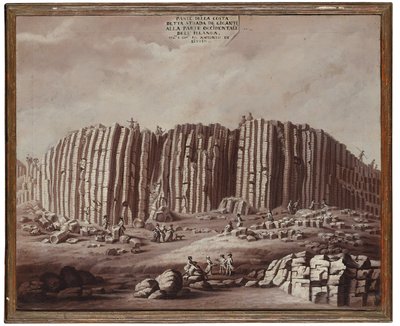 La Calzada del Gigante, Irlanda (óleo sobre lienzo) de Antonio de Bittio