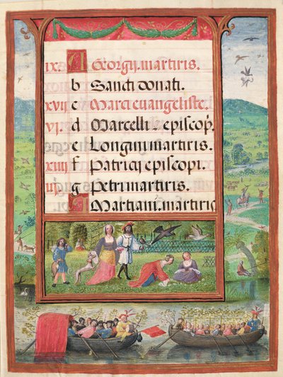 El mes de abril, miniaturas del 