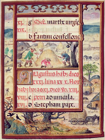 El mes de agosto, miniaturas del 