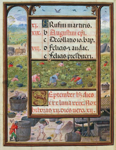 El mes de septiembre, miniaturas del 