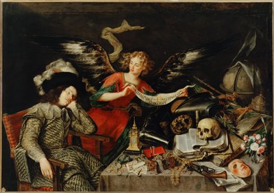 El sueño del caballero (pintura sobre lienzo) de Antonio de Pereda