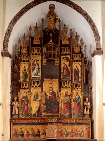 Políptico del Poema de la Redención y Coronación de la Virgen María Pintura en madera de Antonello de Saliba de Antonio de Saliba