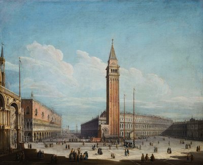 La Piazza San Marco y la Piazzetta, Venecia, mirando al suroeste, 1741 de Antonio de dipi Joli