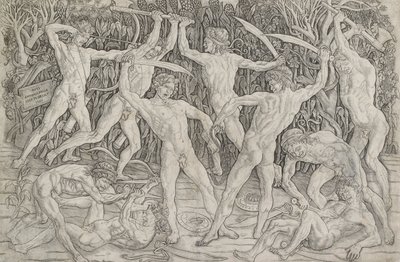 Batalla de hombres desnudos, c. 1470-1475 de Antonio Pollaiuolo
