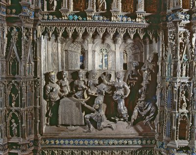 Fiesta de Herodes, con la danza de Salomé, Altar de Argento, 1478 de Antonio di Salvi