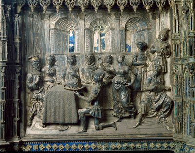 Vida de San Juan Bautista: el banquete de Herodes. Relieve en plata de Antonio di Salvi