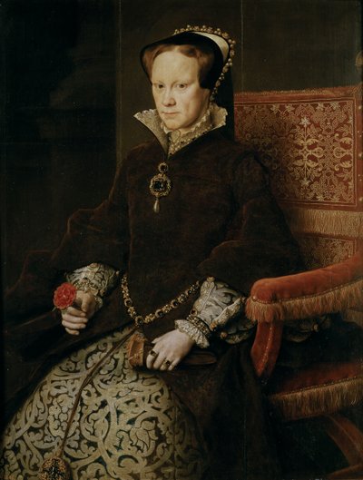 La reina María Tudor, reina de Inglaterra, segunda esposa de Felipe II. de Antonis Mor