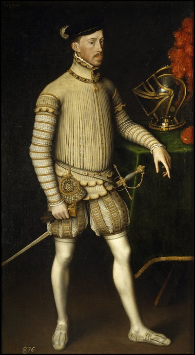 Retrato del Emperador del Sacro Imperio Romano Maximiliano II de Austria 1527-1576, 1550 de Antonis Mor
