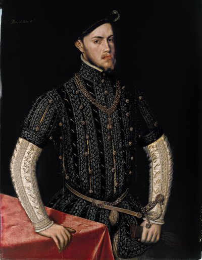 Retrato de Felipe II 1527-1598, Rey de España y Portugal, c. 1550 de Antonis Mor