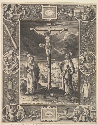 Cristo en la Cruz, antes de 1586 de Antonius Wierix