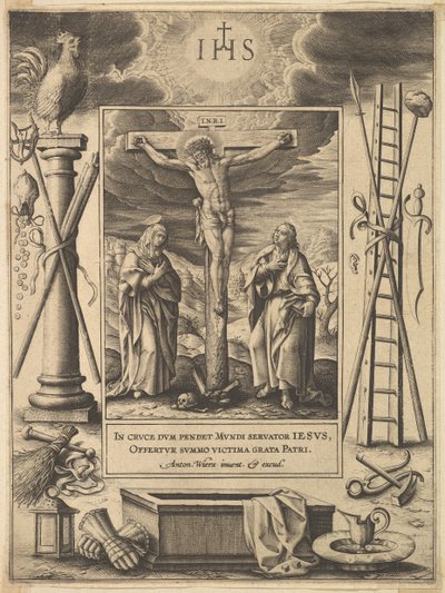 Cristo en la cruz, antes de 1604 de Antonius Wierix