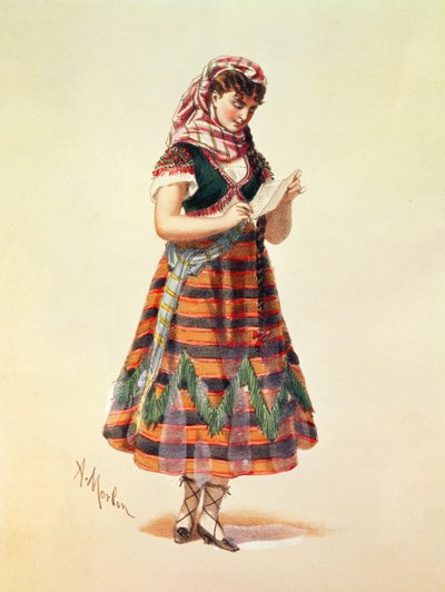 Hortense Schneider en su papel en la opereta 
