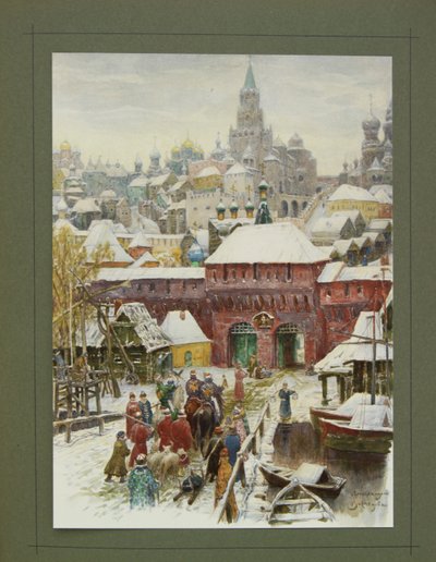 Ilustración para La Caza Gran Ducal, Zarista e Imperial en Rusia por N. Kutepov, 1896 de Apollinari Mikhailovich Vasnetsov