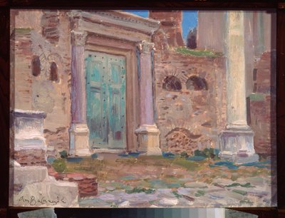 Le temple de Janus a Rome (Italie) (El Templo de Janus en Roma) - Obra de Appolinari Mikhaylovich Vasnetsov (1856-1933), óleo sobre cartón, arte ruso del siglo XIX - Museo de Arte N Yaroshenko, Kislovodsk (Rusia) de Apollinari Mikhailovich Vasnetsov