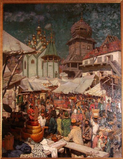 Mercado, siglo XVII de Apollinari Mikhailovich Vasnetsov