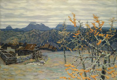 Pueblo en los Montes Urales de Apollinari Mikhailovich Vasnetsov