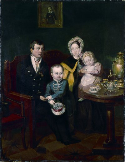 Retrato de familia, 1837 de Apollon Nikolayevich Mokritsky