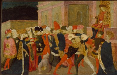 El rapto de las sabinas, siglo XV de Apollonio di Giovanni di Tommaso