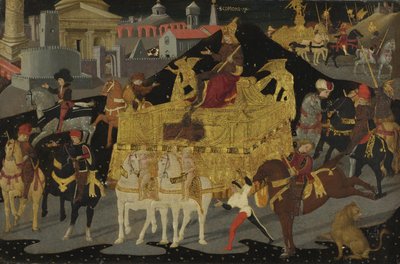 El triunfo de Escipión Africano de Apollonio di Giovanni di Tommaso